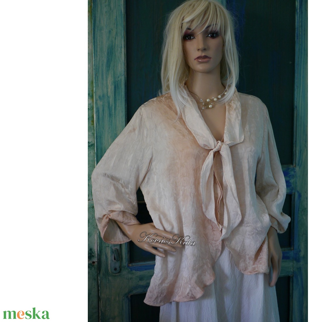 TULIPÁNOS - exkluzív jacquard 100% selyemblúz / barack ombre - ruha & divat - női ruha - blúz - Meska.hu TULIPÁNOS - exkluzív jacquard 100% selyemblúz / barack ombre - ruha & divat - női ruha - blúz - Meska.hu
