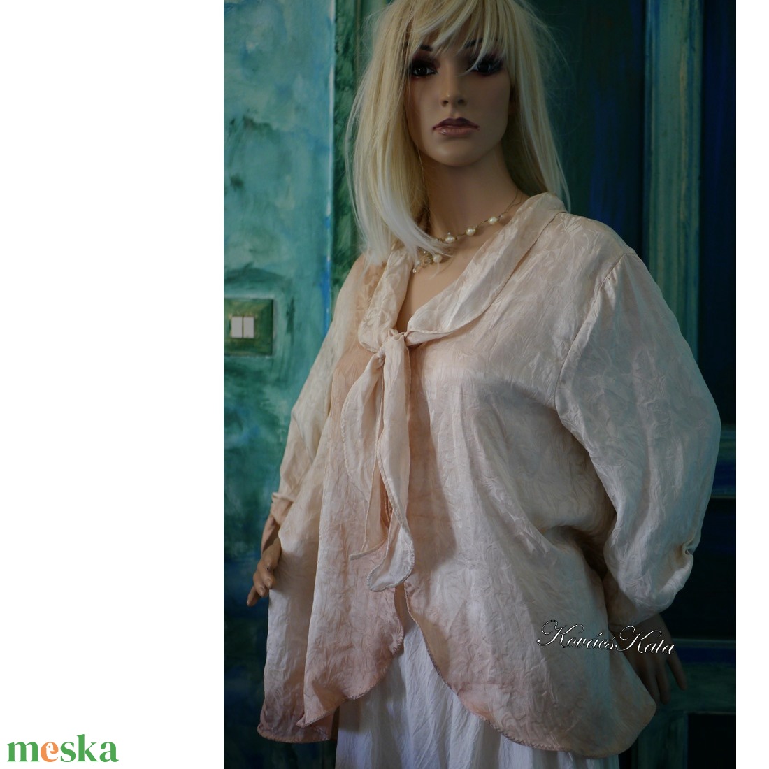 TULIPÁNOS - exkluzív jacquard 100% selyemblúz / barack ombre - ruha & divat - női ruha - blúz - Meska.hu TULIPÁNOS - exkluzív jacquard 100% selyemblúz / barack ombre - ruha & divat - női ruha - blúz - Meska.hu