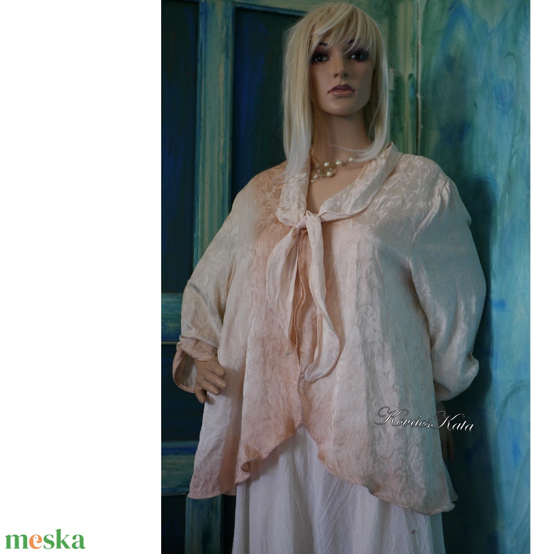 TULIPÁNOS - exkluzív jacquard 100% selyemblúz / barack ombre - ruha & divat - női ruha - blúz - Meska.hu TULIPÁNOS - exkluzív jacquard 100% selyemblúz / barack ombre - ruha & divat - női ruha - blúz - Meska.hu