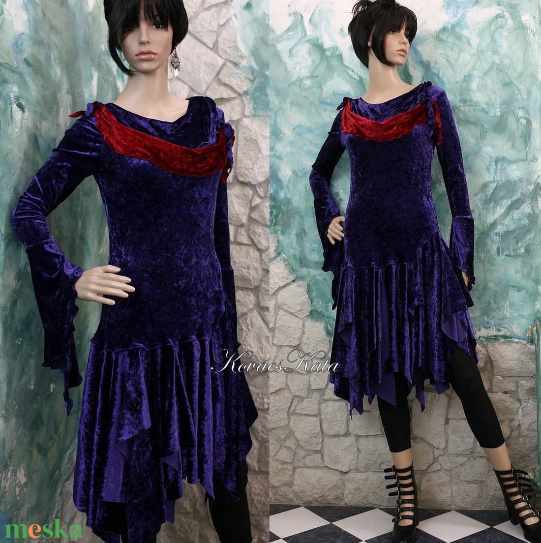 GOTH DRESS / ibolya - exkluzív selyembársony alkalmi ruha - ruha & divat - női ruha - alkalmi ruha & estélyi ruha - Meska.hu GOTH DRESS / ibolya - exkluzív selyembársony alkalmi ruha - ruha & divat - női ruha - alkalmi ruha & estélyi ruha - Meska.hu