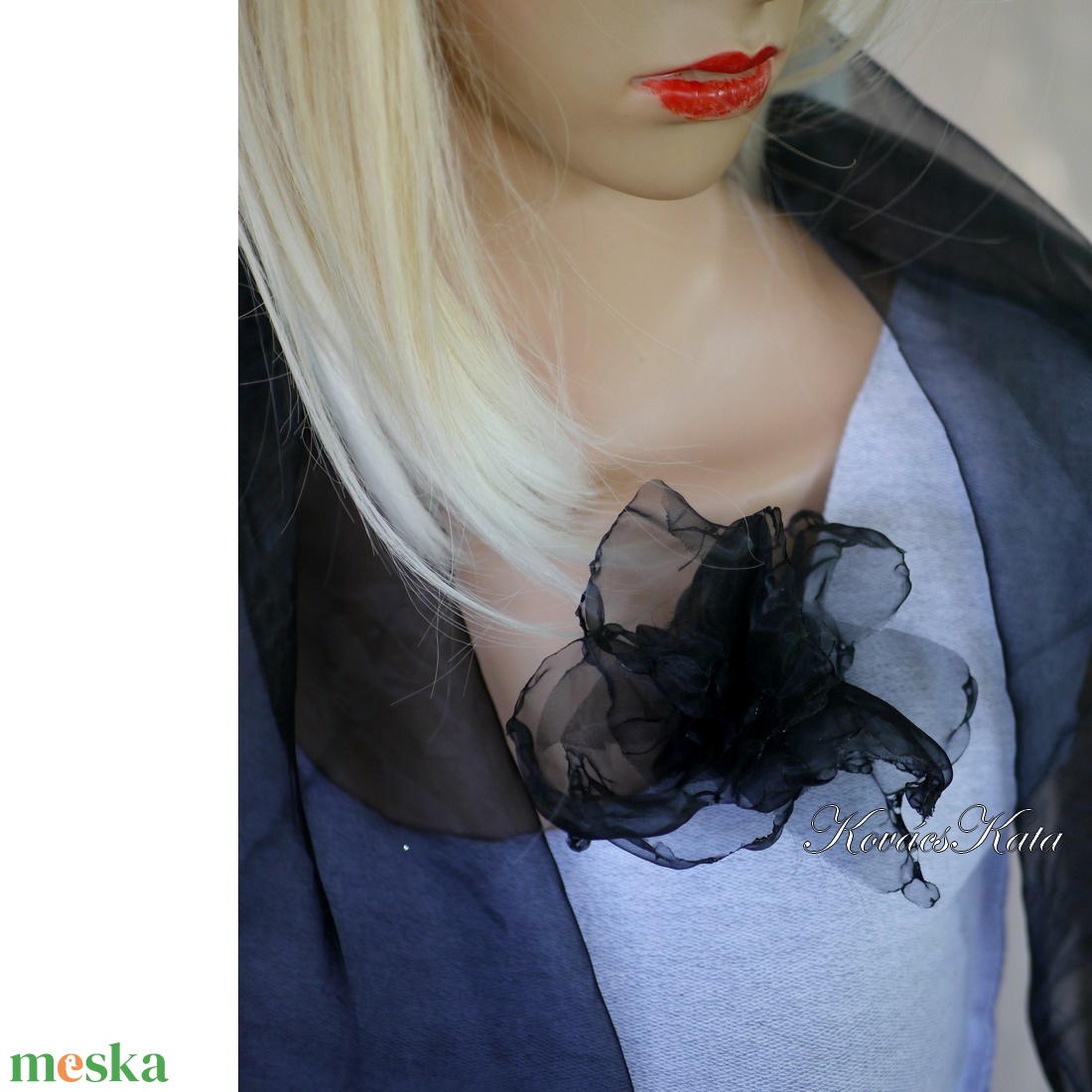 ORGANZA CSŐSÁL RÓZSÁVAL - ruha & divat - sál, sapka, kendő - sál - Meska.hu ORGANZA CSŐSÁL RÓZSÁVAL - ruha & divat - sál, sapka, kendő - sál - Meska.hu