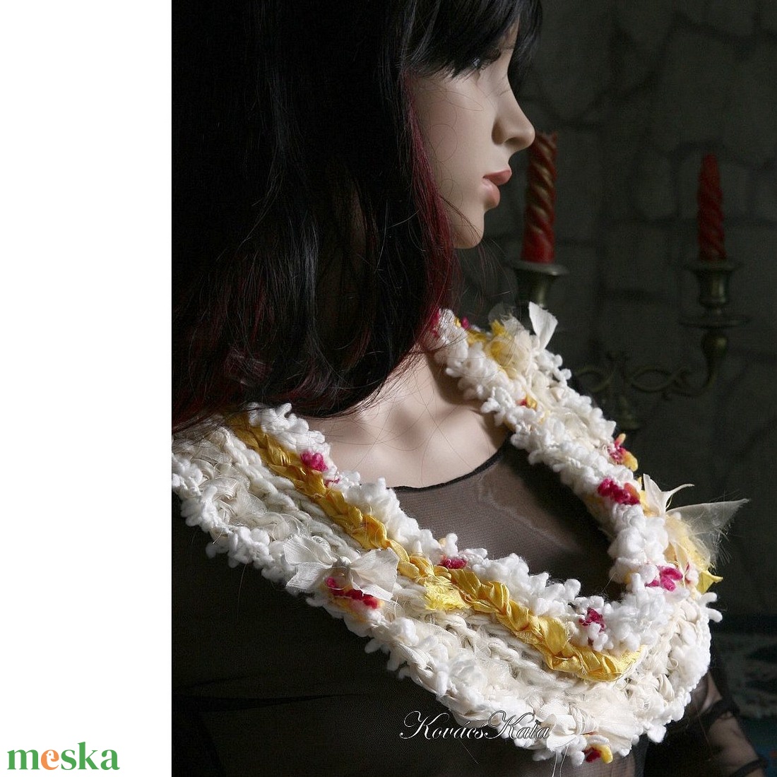 MYSTERY / POMPADOUR - art shawl - exkluzív horgolt design körsál, gallér - ruha & divat - sál, sapka, kendő - sál - Meska.hu MYSTERY / POMPADOUR - art shawl - exkluzív horgolt design körsál, gallér - ruha & divat - sál, sapka, kendő - sál - Meska.hu
