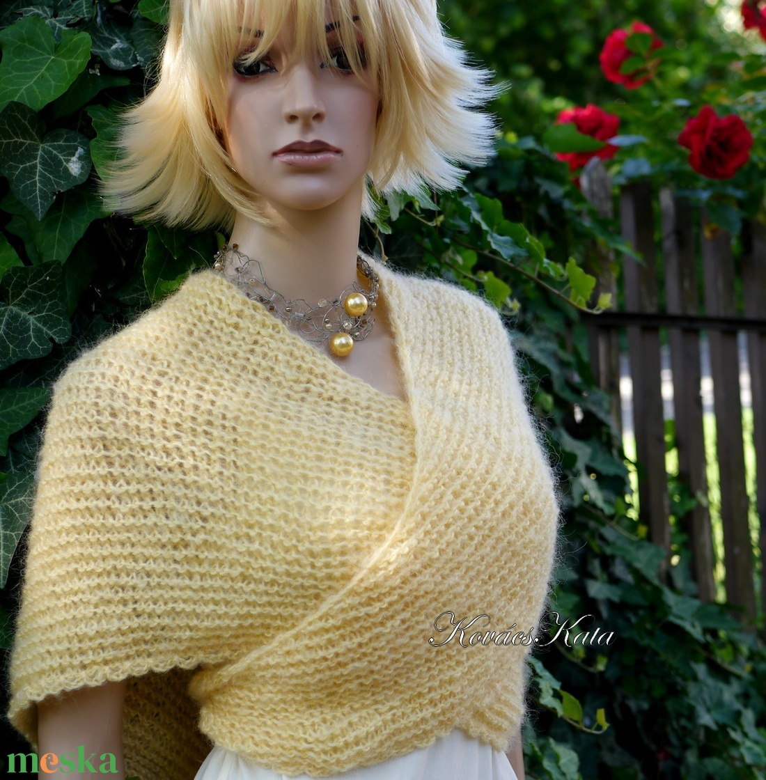MOHAIR-VANILIA - exkluzív kézzel kötött vállkendő - ruha & divat - sál, sapka, kendő - vállkendő - Meska.hu MOHAIR-VANILIA - exkluzív kézzel kötött vállkendő - ruha & divat - sál, sapka, kendő - vállkendő - Meska.hu