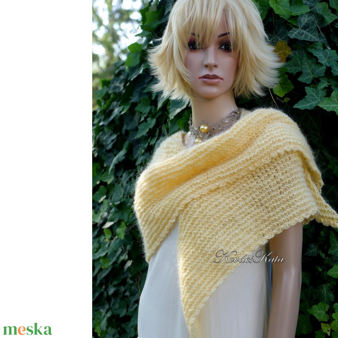 MOHAIR-VANILIA - exkluzív kézzel kötött vállkendő - ruha & divat - sál, sapka, kendő - vállkendő - Meska.hu MOHAIR-VANILIA - exkluzív kézzel kötött vállkendő - ruha & divat - sál, sapka, kendő - vállkendő - Meska.hu