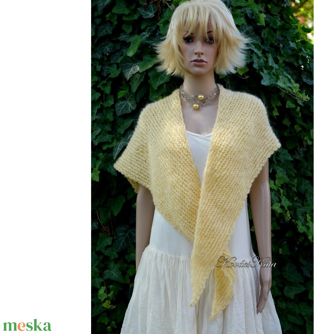 MOHAIR-VANILIA - exkluzív kézzel kötött vállkendő - ruha & divat - sál, sapka, kendő - vállkendő - Meska.hu MOHAIR-VANILIA - exkluzív kézzel kötött vállkendő - ruha & divat - sál, sapka, kendő - vállkendő - Meska.hu
