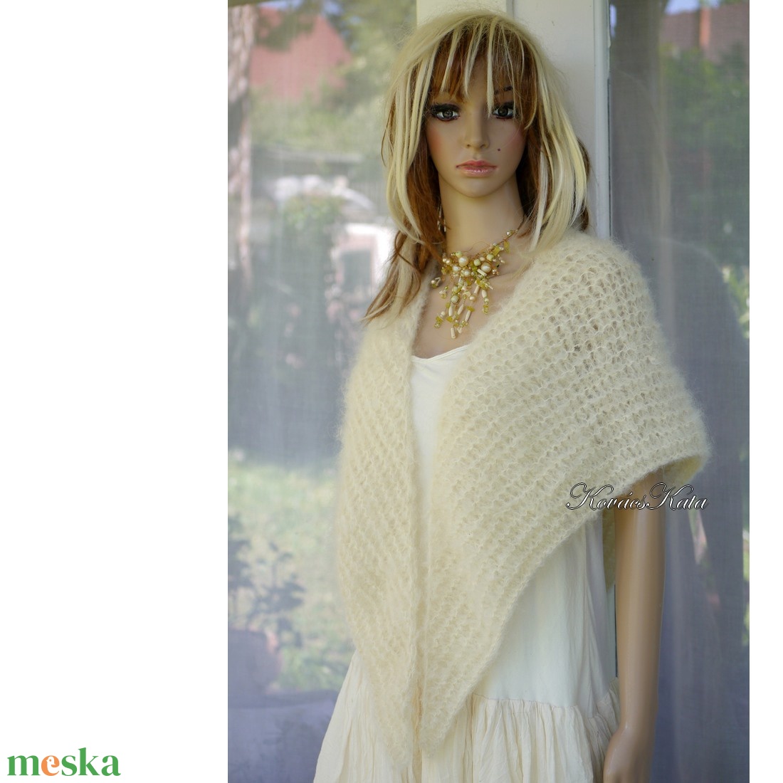 MOHAIR-IVORY - exkluzív kézzel kötött chunky moher vállkendő - ruha & divat - sál, sapka, kendő - vállkendő - Meska.hu MOHAIR-IVORY - exkluzív kézzel kötött chunky moher vállkendő - ruha & divat - sál, sapka, kendő - vállkendő - Meska.hu