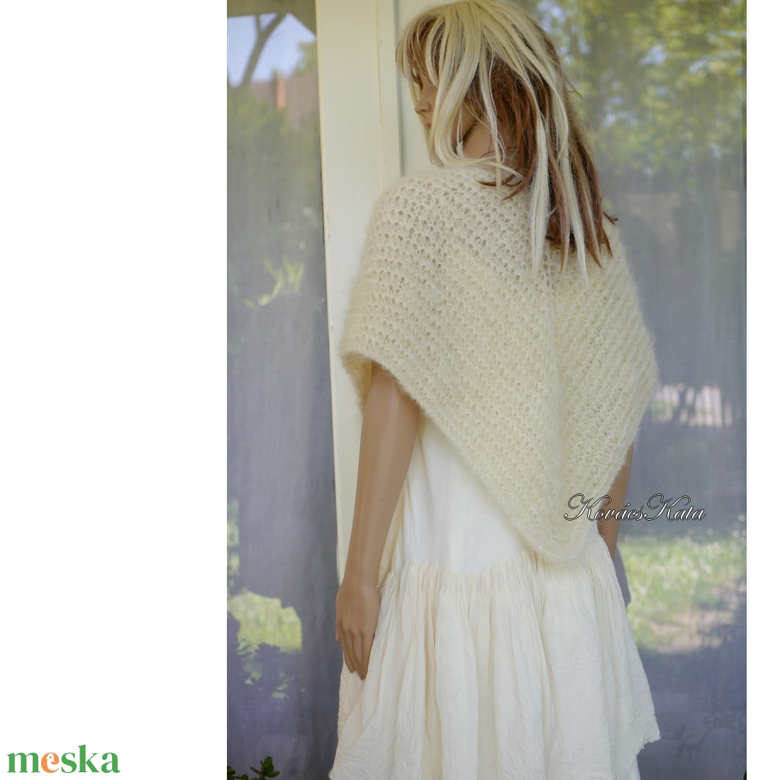 MOHAIR-IVORY - exkluzív kézzel kötött chunky moher vállkendő - ruha & divat - sál, sapka, kendő - vállkendő - Meska.hu MOHAIR-IVORY - exkluzív kézzel kötött chunky moher vállkendő - ruha & divat - sál, sapka, kendő - vállkendő - Meska.hu