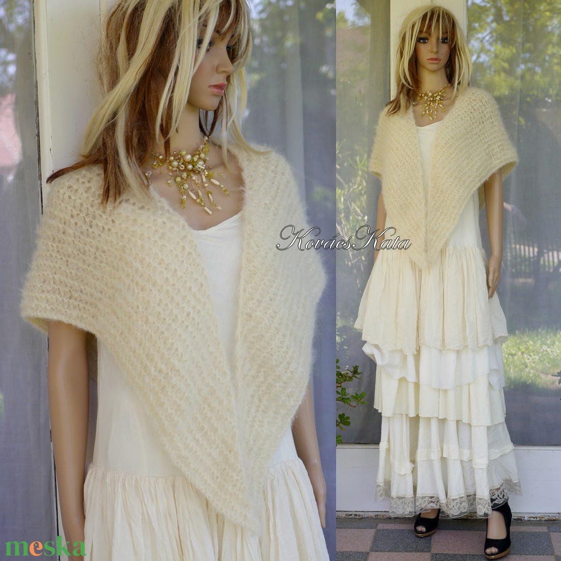 MOHAIR-IVORY - exkluzív kézzel kötött chunky moher vállkendő - ruha & divat - sál, sapka, kendő - vállkendő - Meska.hu MOHAIR-IVORY - exkluzív kézzel kötött chunky moher vállkendő - ruha & divat - sál, sapka, kendő - vállkendő - Meska.hu