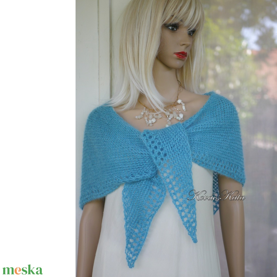 HABKENDŐ / türkiz - exkluzív kézzel kötött silk mohair + alpaka-lace vállkendő - ruha & divat - sál, sapka, kendő - vállkendő - Meska.hu HABKENDŐ / türkiz - exkluzív kézzel kötött silk mohair + alpaka-lace vállkendő - ruha & divat - sál, sapka, kendő - vállkendő - Meska.hu