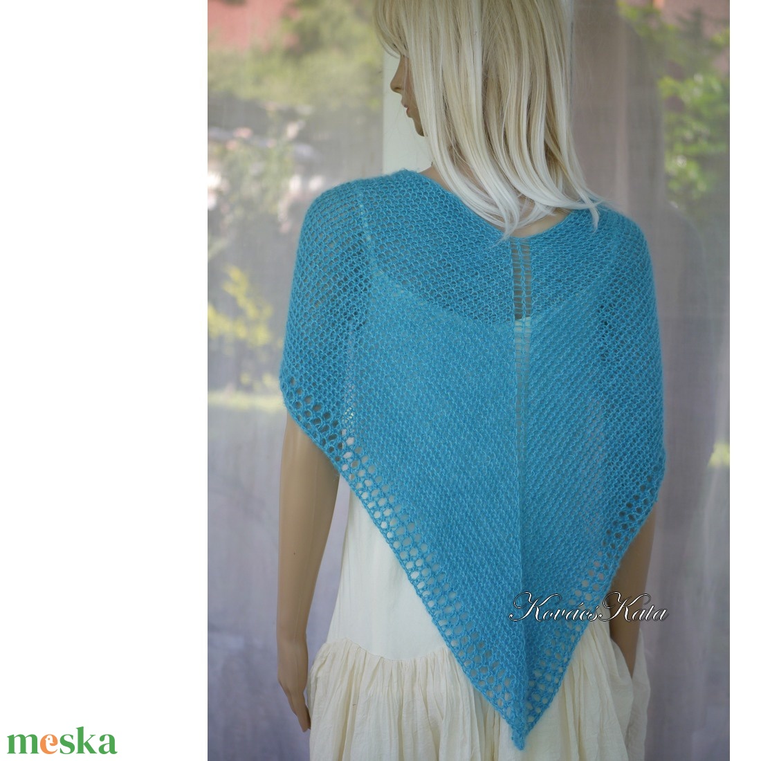 HABKENDŐ / türkiz - exkluzív kézzel kötött silk mohair + alpaka-lace vállkendő - ruha & divat - sál, sapka, kendő - vállkendő - Meska.hu HABKENDŐ / türkiz - exkluzív kézzel kötött silk mohair + alpaka-lace vállkendő - ruha & divat - sál, sapka, kendő - vállkendő - Meska.hu