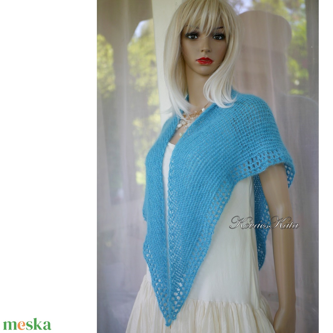 HABKENDŐ / türkiz - exkluzív kézzel kötött silk mohair + alpaka-lace vállkendő - ruha & divat - sál, sapka, kendő - vállkendő - Meska.hu HABKENDŐ / türkiz - exkluzív kézzel kötött silk mohair + alpaka-lace vállkendő - ruha & divat - sál, sapka, kendő - vállkendő - Meska.hu