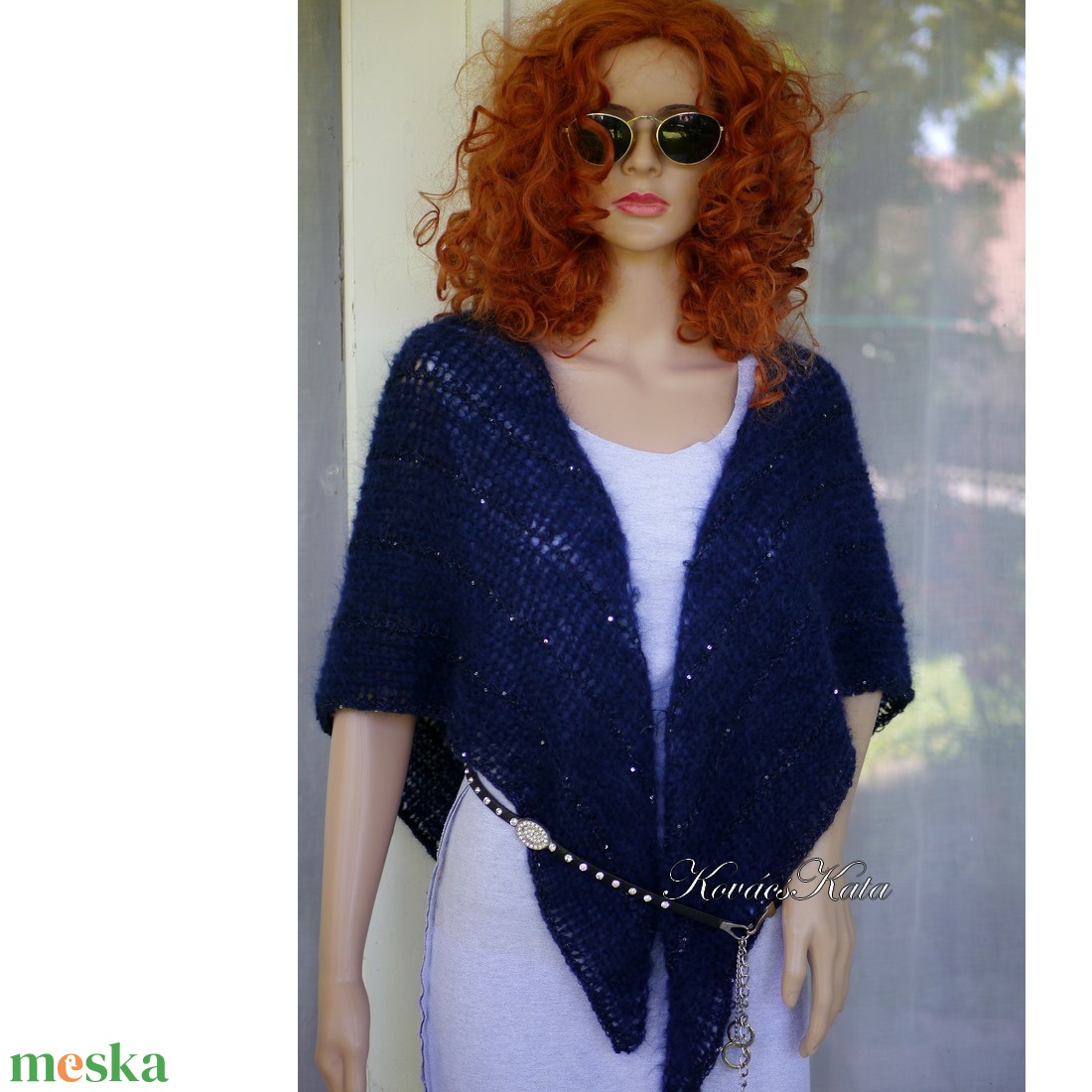HABKENDŐ / éjkék - exkluzív kézzel kötött flitteres silk mohair vállkendő - ruha & divat - sál, sapka, kendő - vállkendő - Meska.hu HABKENDŐ / éjkék - exkluzív kézzel kötött flitteres silk mohair vállkendő - ruha & divat - sál, sapka, kendő - vállkendő - Meska.hu