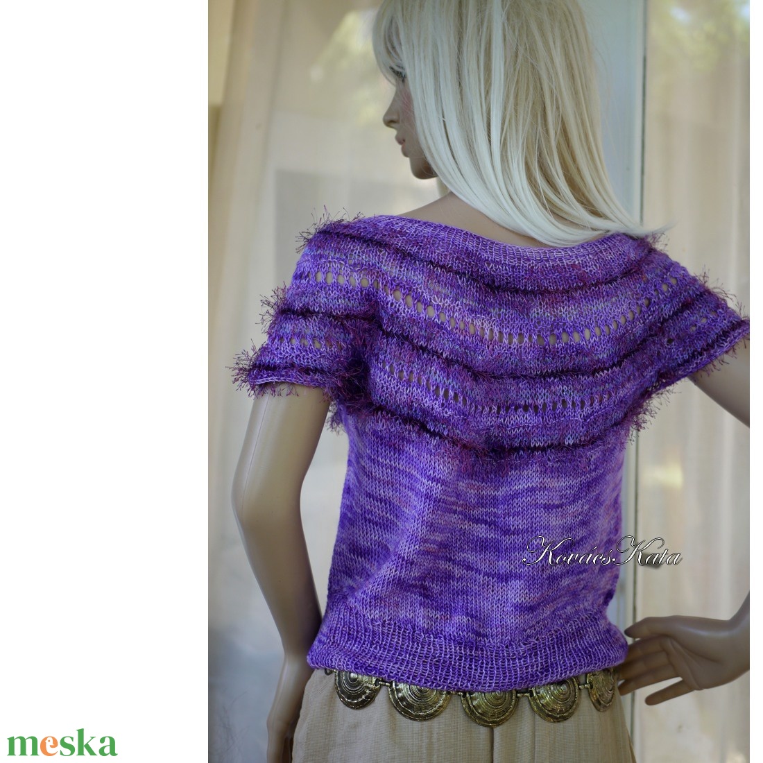 KOKTÉLPARTY - egyedileg kézzel festett selyemfonalból kézzel kötött alkalmi pulóver / violet - ruha & divat - női ruha - pulóver - Meska.hu KOKTÉLPARTY - egyedileg kézzel festett selyemfonalból kézzel kötött alkalmi pulóver / violet - ruha & divat - női ruha - pulóver - Meska.hu
