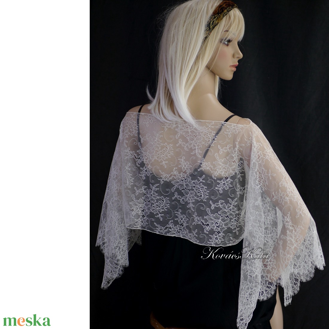 FAIRY BOLERÓ - exkluzív franciacsipke vállkendő, finom csipke kimonó-boleró fátyol - esküvő - kiegészítők - bolero és válltakaró - Meska.hu FAIRY BOLERÓ - exkluzív franciacsipke vállkendő, finom csipke kimonó-boleró fátyol - esküvő - kiegészítők - bolero és válltakaró - Meska.hu