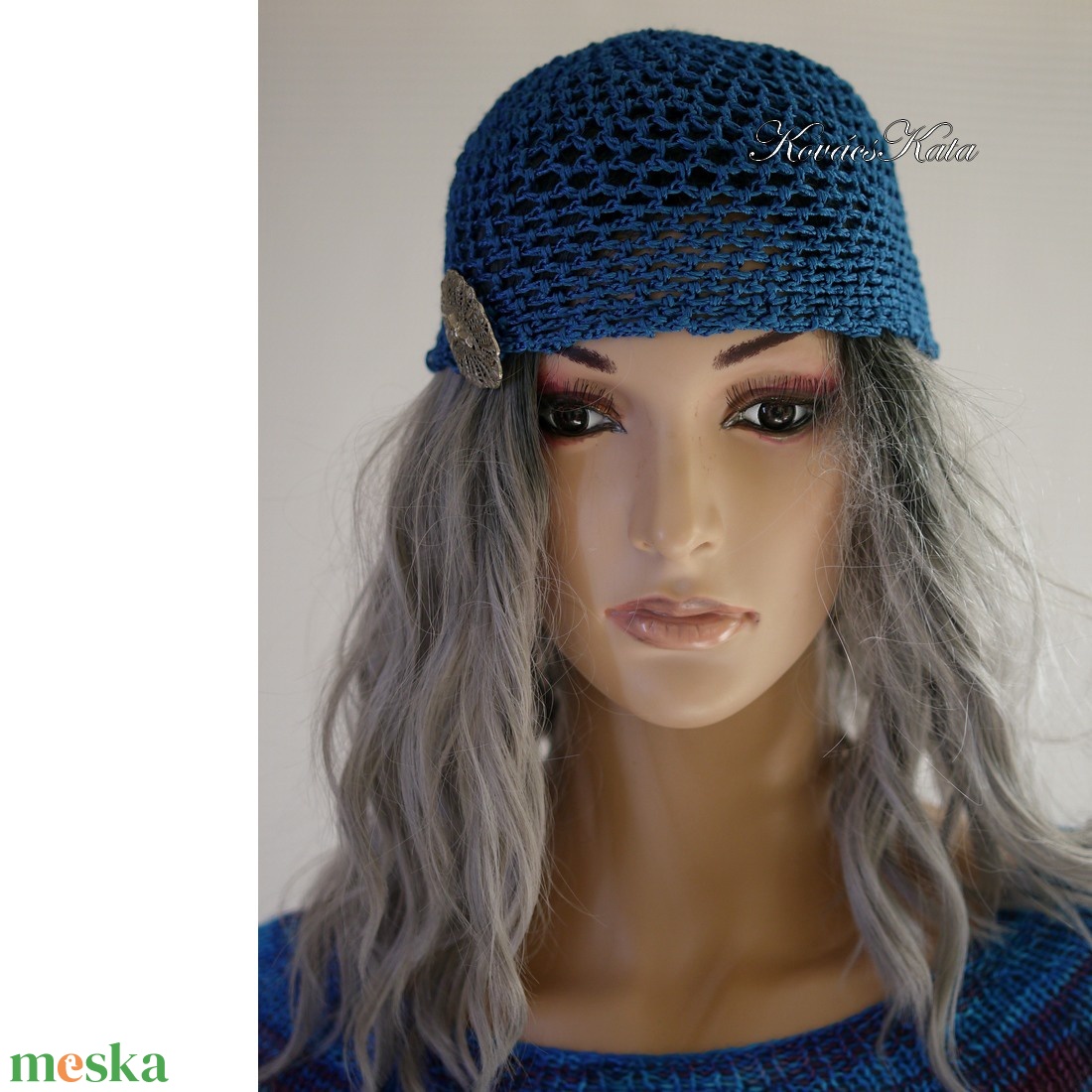 MÁTRA-SAPI - horgolt selyem flapper sapka / kék - ruha & divat - sál, sapka, kendő - sapka - Meska.hu MÁTRA-SAPI - horgolt selyem flapper sapka / kék - ruha & divat - sál, sapka, kendő - sapka - Meska.hu