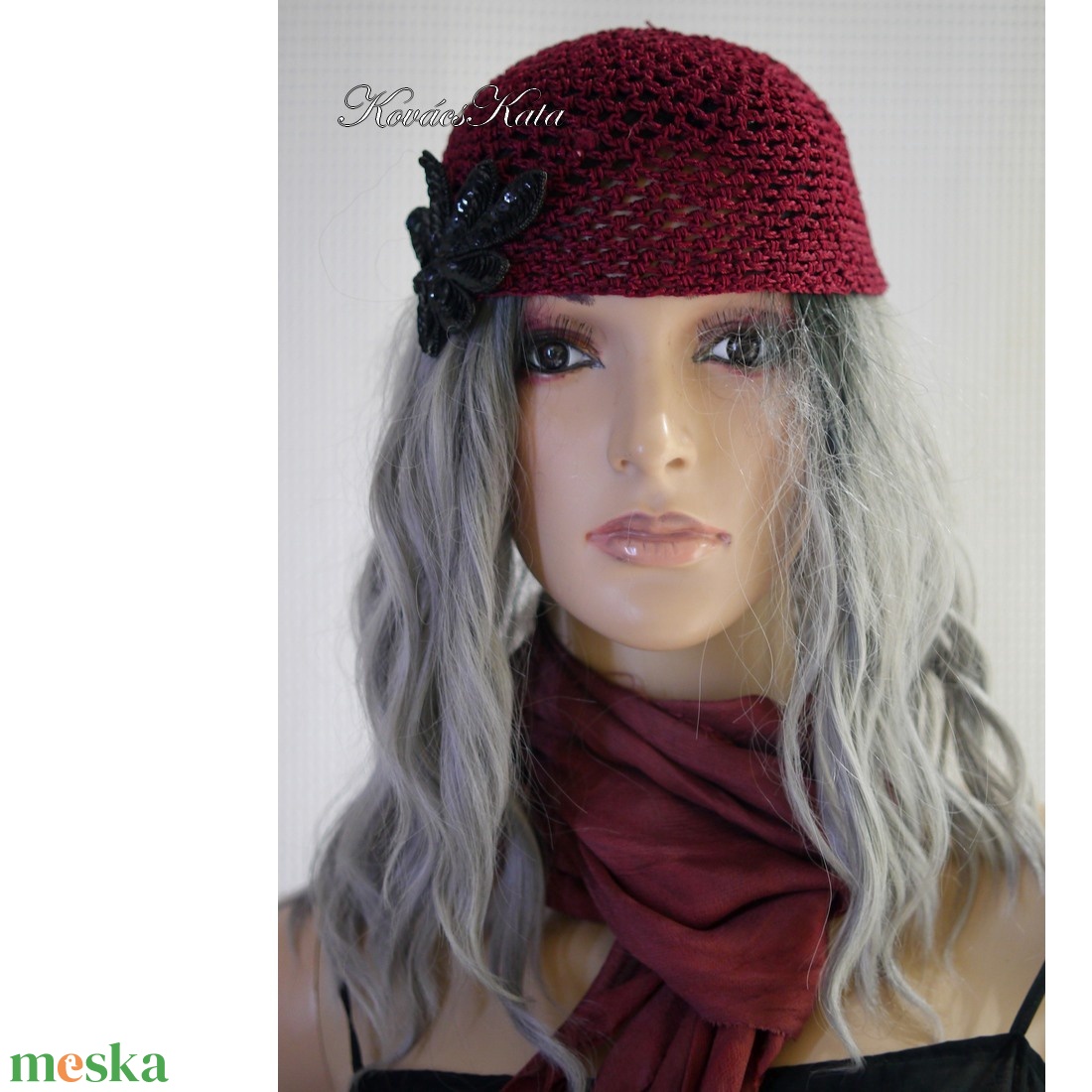 MÁTRA-SAPI - horgolt selyem flapper sapka / bordó - ruha & divat - sál, sapka, kendő - sapka - Meska.hu MÁTRA-SAPI - horgolt selyem flapper sapka / bordó - ruha & divat - sál, sapka, kendő - sapka - Meska.hu