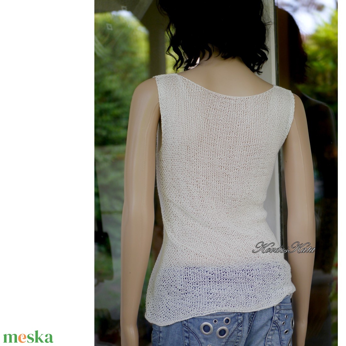 SILK TOP - exkluzív selyem-merinó kézzel kötött csipke felső, pulóver / fehér - ruha & divat - női ruha - pulóver - Meska.hu SILK TOP - exkluzív selyem-merinó kézzel kötött csipke felső, pulóver / fehér - ruha & divat - női ruha - pulóver - Meska.hu