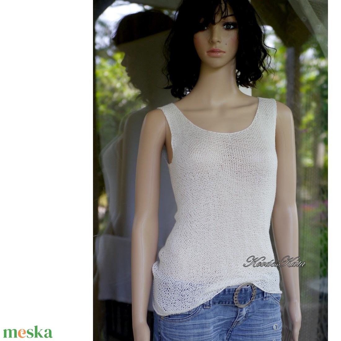 SILK TOP - exkluzív selyem-merinó kézzel kötött csipke felső, pulóver / fehér - ruha & divat - női ruha - pulóver - Meska.hu SILK TOP - exkluzív selyem-merinó kézzel kötött csipke felső, pulóver / fehér - ruha & divat - női ruha - pulóver - Meska.hu