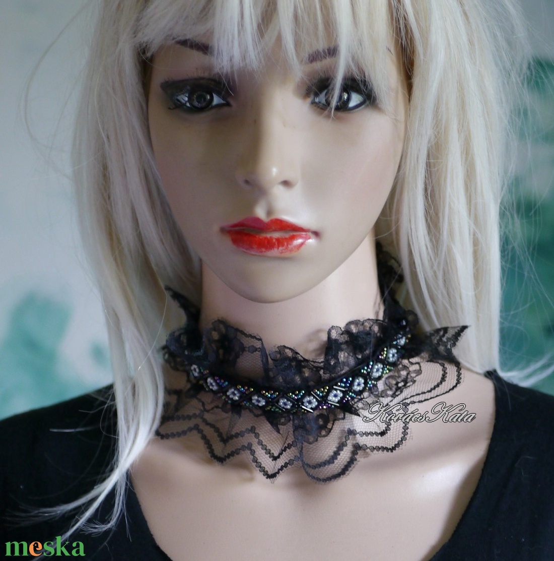 CSIPKE CHOKER - vintage textilékszer, gyöngyös goth statement nyakék - ékszer - nyaklánc - statement nyaklánc - Meska.hu CSIPKE CHOKER - vintage textilékszer, gyöngyös goth statement nyakék - ékszer - nyaklánc - statement nyaklánc - Meska.hu