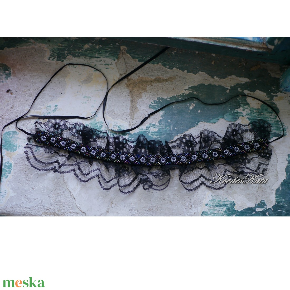 CSIPKE CHOKER - vintage textilékszer, gyöngyös goth statement nyakék - ékszer - nyaklánc - statement nyaklánc - Meska.hu CSIPKE CHOKER - vintage textilékszer, gyöngyös goth statement nyakék - ékszer - nyaklánc - statement nyaklánc - Meska.hu