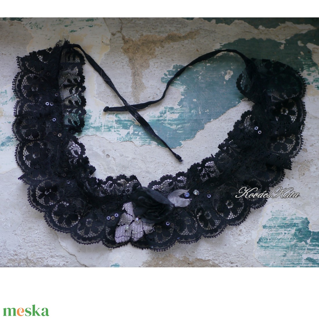 CSIPKE CHOKER - vintage textilékszer, goth statement nyakék - ékszer - nyaklánc - statement nyaklánc - Meska.hu CSIPKE CHOKER - vintage textilékszer, goth statement nyakék - ékszer - nyaklánc - statement nyaklánc - Meska.hu