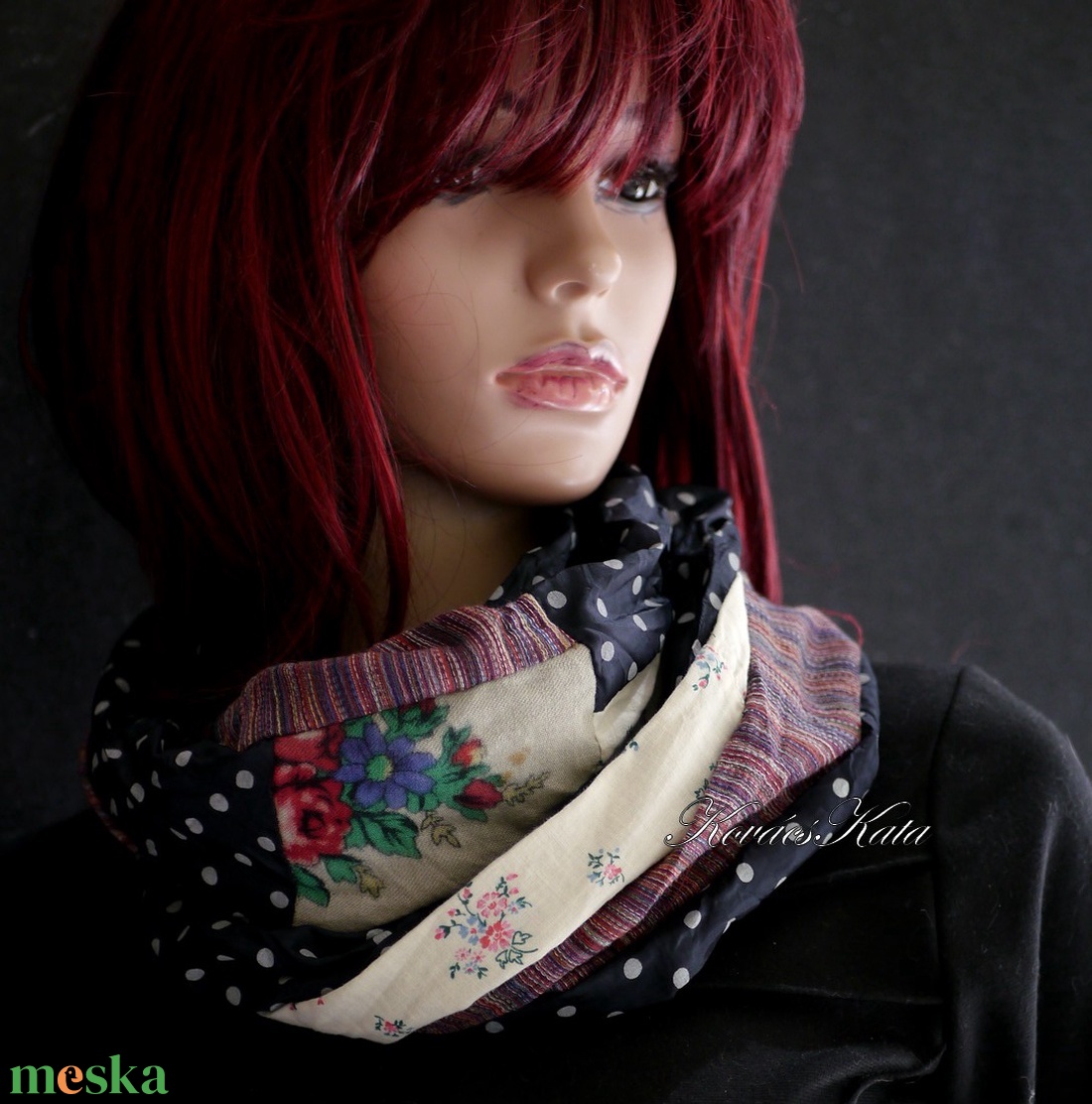INFINITY/ nosztalgia -  patchwork körsál, csősál  - ruha & divat - sál, sapka, kendő - sál - Meska.hu