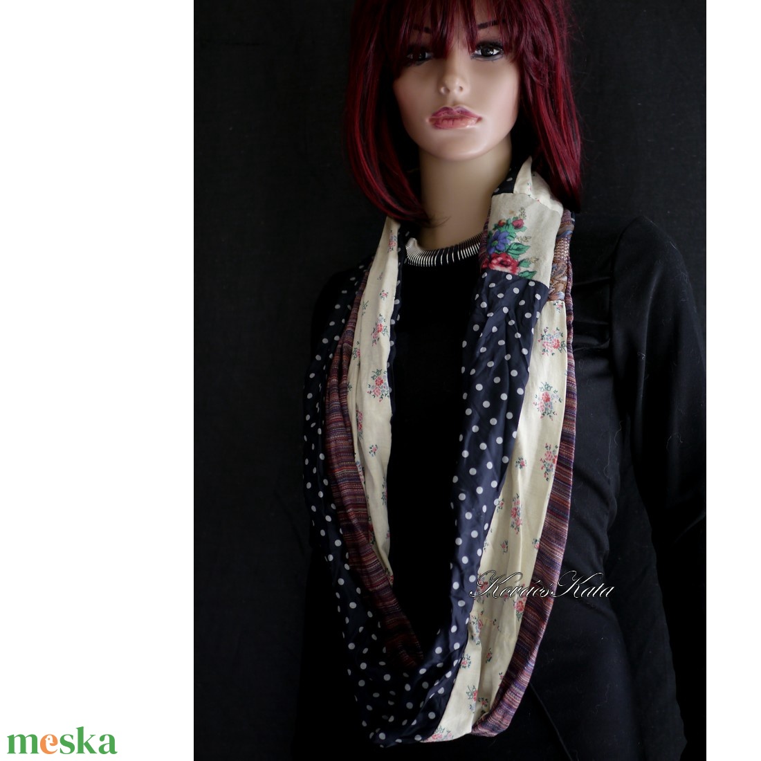 INFINITY/ nosztalgia -  patchwork körsál, csősál  - ruha & divat - sál, sapka, kendő - sál - Meska.hu