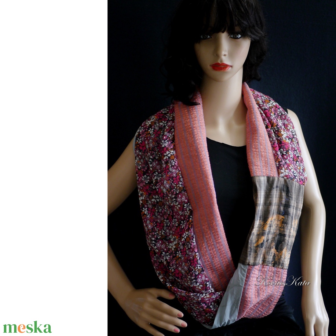 INFINITY/ szeptember -  patchwork körsál, csősál  - ruha & divat - sál, sapka, kendő - sál - Meska.hu