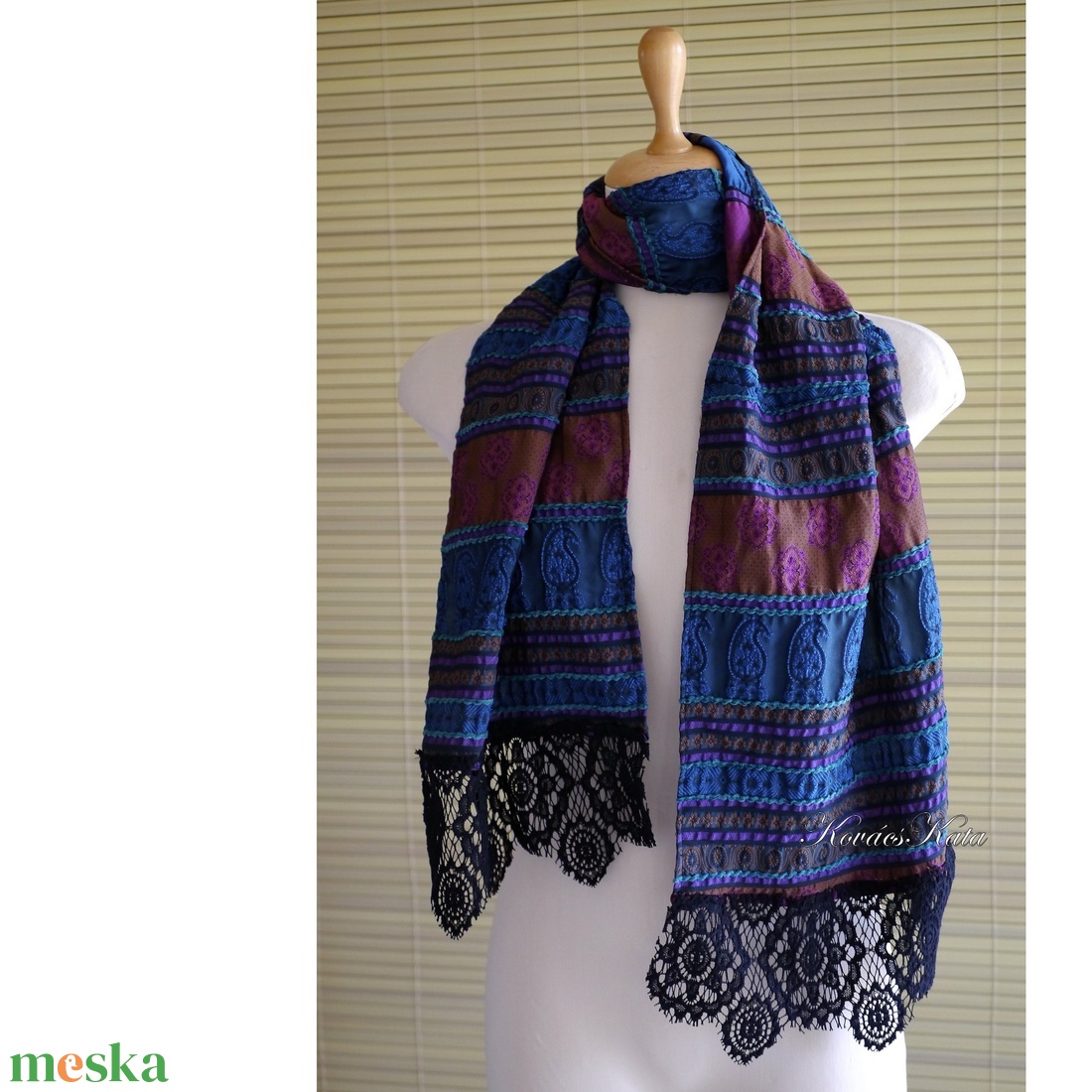 VENEZIA STÓLA - exkluzív design hernyóselyem stóla, sál  - ruha & divat - sál, sapka, kendő - stóla - Meska.hu