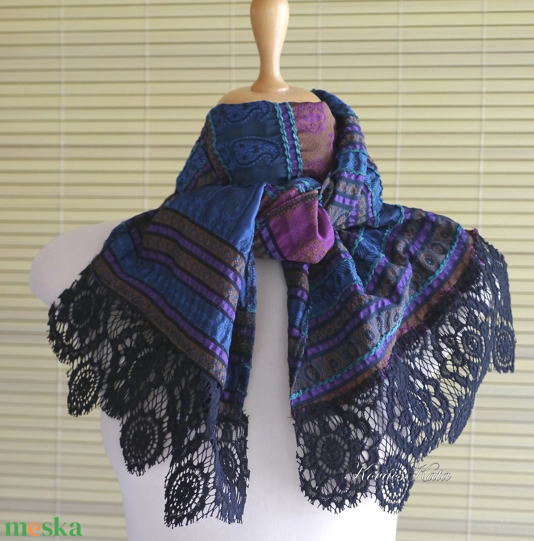 VENEZIA STÓLA - exkluzív design hernyóselyem stóla, sál  - ruha & divat - sál, sapka, kendő - stóla - Meska.hu