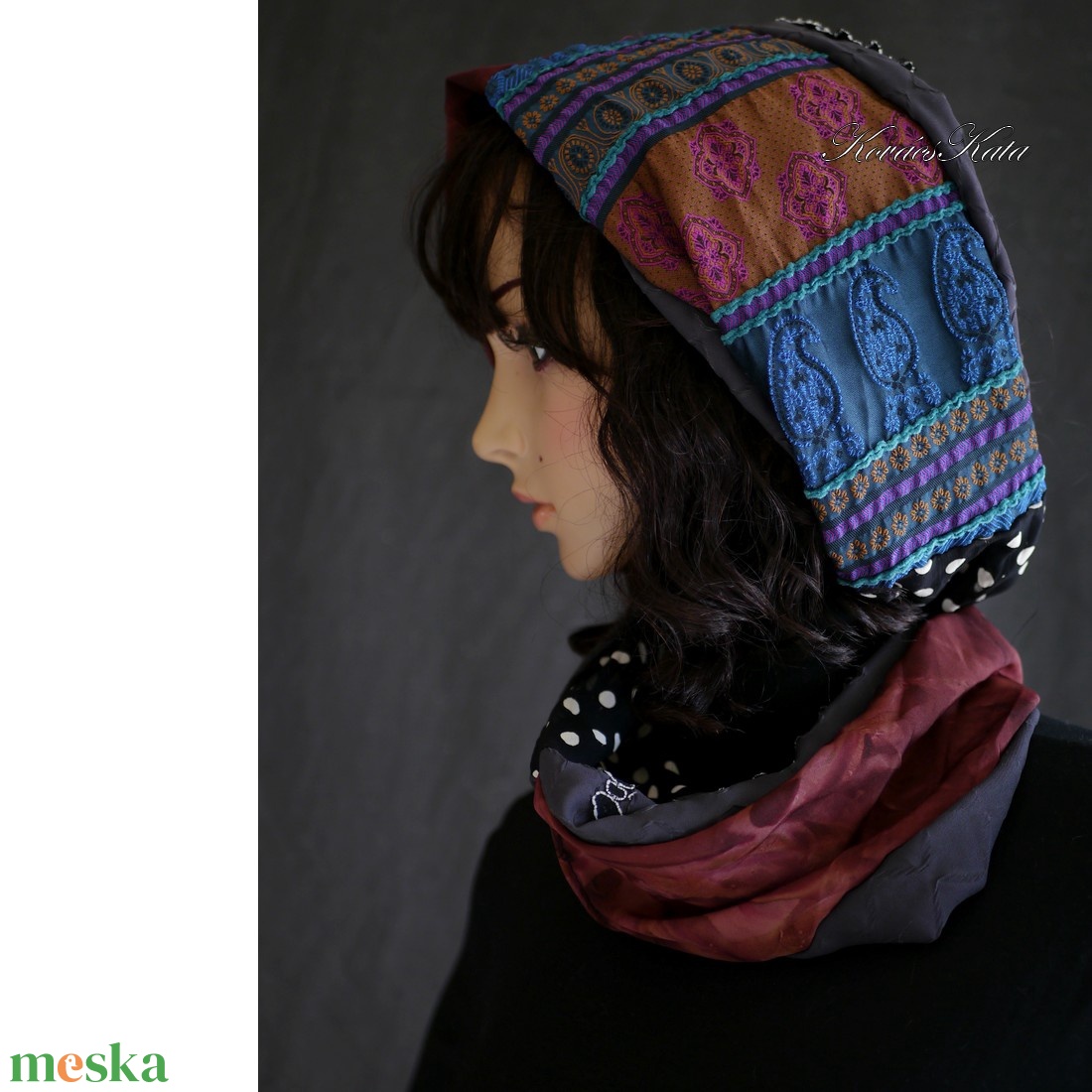 INFINITY / venice - exkluzív patchwork csősál, mőbiusz körsál  - ruha & divat - sál, sapka, kendő - sál - Meska.hu