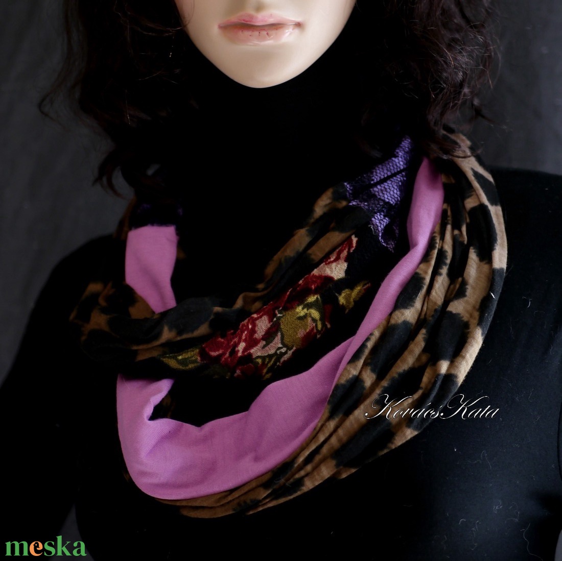 INFINITY / marokkó - exkluzív patchwork csősál, mőbiusz körsál  - ruha & divat - sál, sapka, kendő - sál - Meska.hu