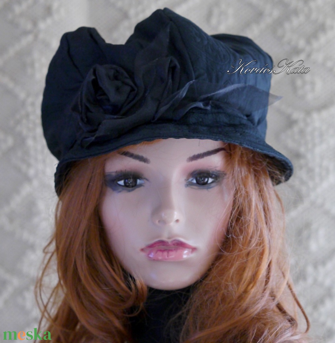 LOLI-SAPI - hernyóselyem sapka, selyem kalap - ruha & divat - sál, sapka, kendő - kalap - Meska.hu