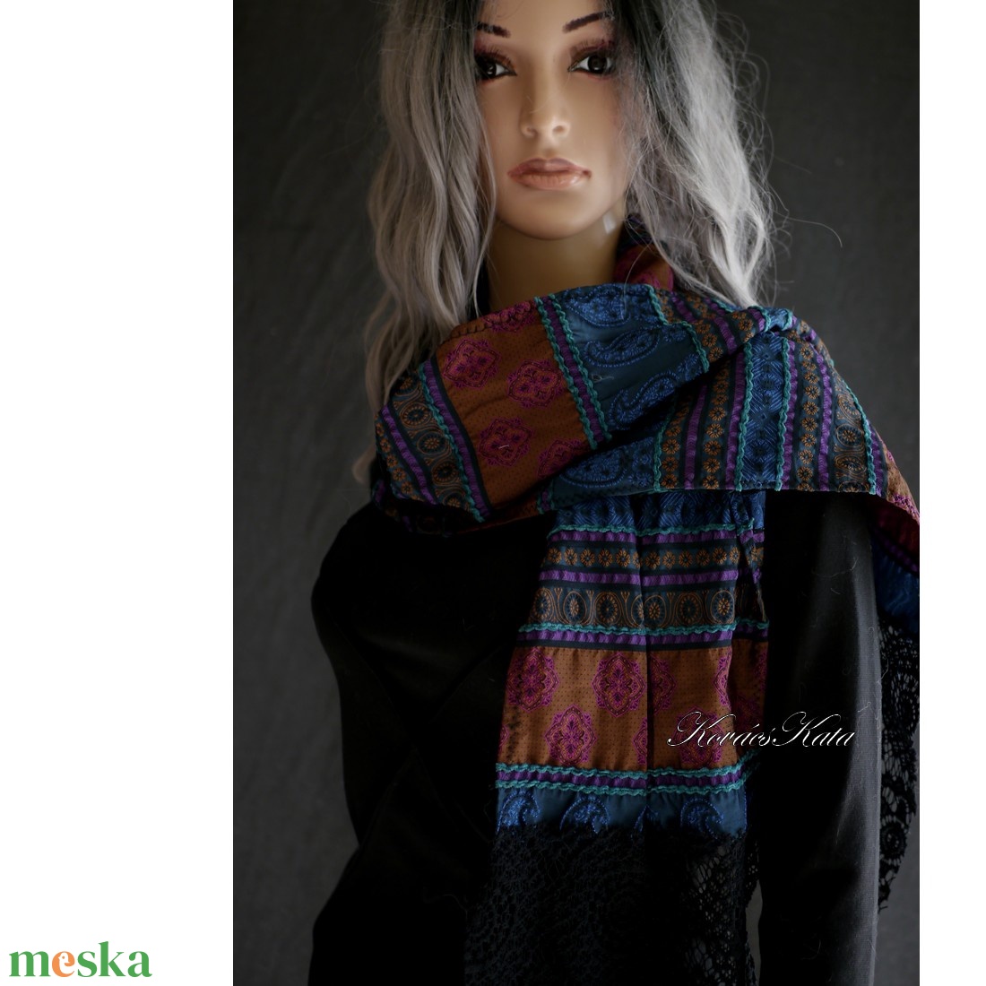 VENEZIA SÁL - exkluzív design hernyóselyem stóla, sál  - ruha & divat - sál, sapka, kendő - stóla - Meska.hu