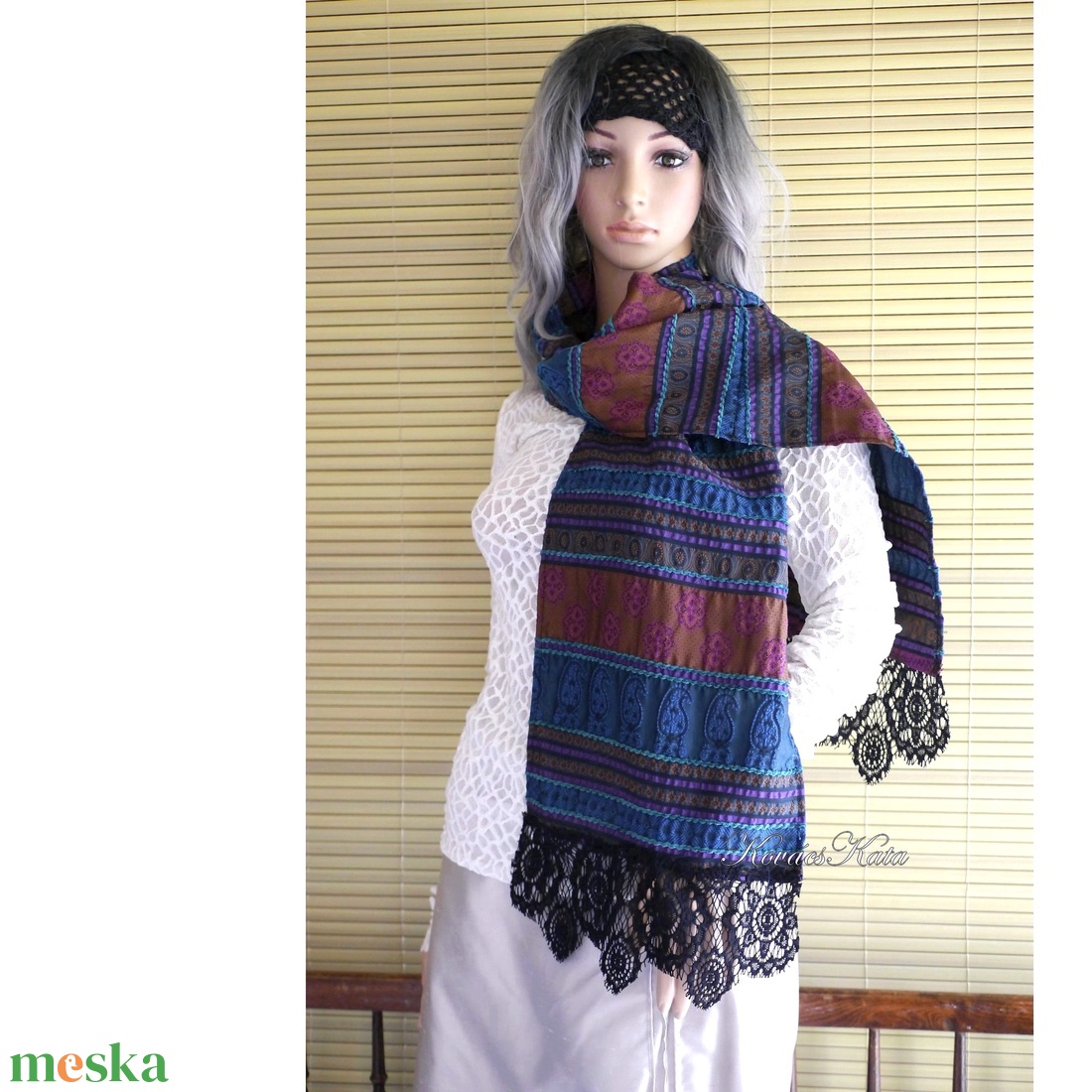 VENEZIA STÓLA - exkluzív design hernyóselyem stóla, sál  - ruha & divat - sál, sapka, kendő - stóla - Meska.hu