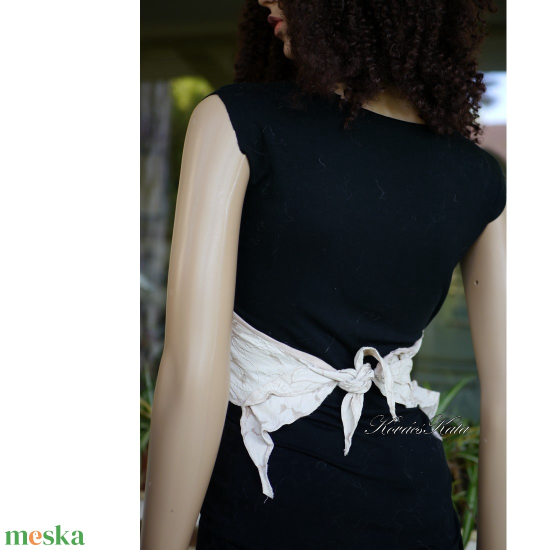 MARGARÉTÁS - artsy selyemtop, jacquard mellényke - ruha & divat - női ruha - top - Meska.hu