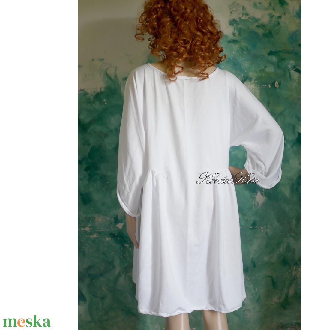 PAULA XL - lagenlook tunika-ruha / fehér - ruha & divat - női ruha - kismamaruha - Meska.hu