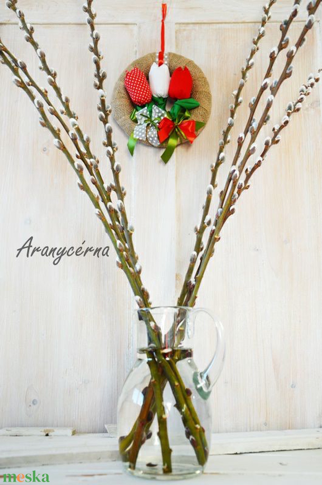 Piros tulipános tavaszi koszorú - otthon & életmód - dekoráció - Meska.hu Piros tulipános tavaszi koszorú - otthon & életmód - dekoráció - Meska.hu