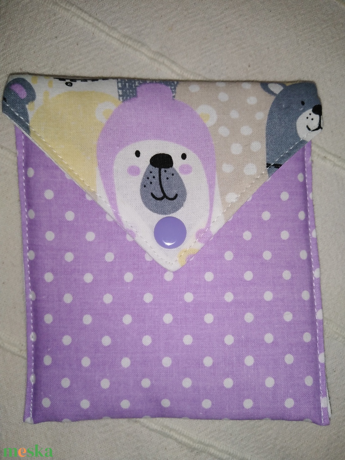 Lila macis arctisztító korongok 8db +neszesszer  - szépségápolás - arcápolás - arctisztító korong - Meska.hu