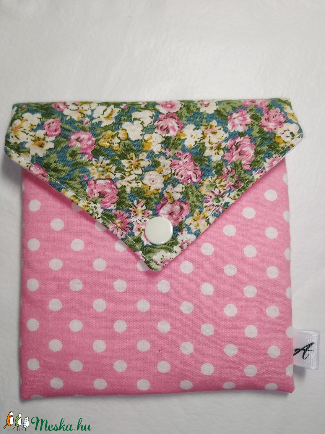 Virágos arctisztító korongok 8 db+neszesszer  - szépségápolás - arcápolás - arctisztító korong - Meska.hu