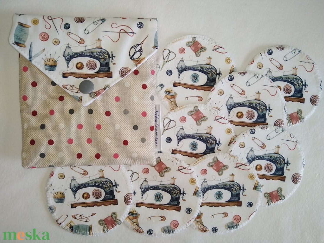 Varrógépes-arctisztító korong csomag 8db-os+neszesszer - szépségápolás - arcápolás - arctisztító korong - Meska.hu