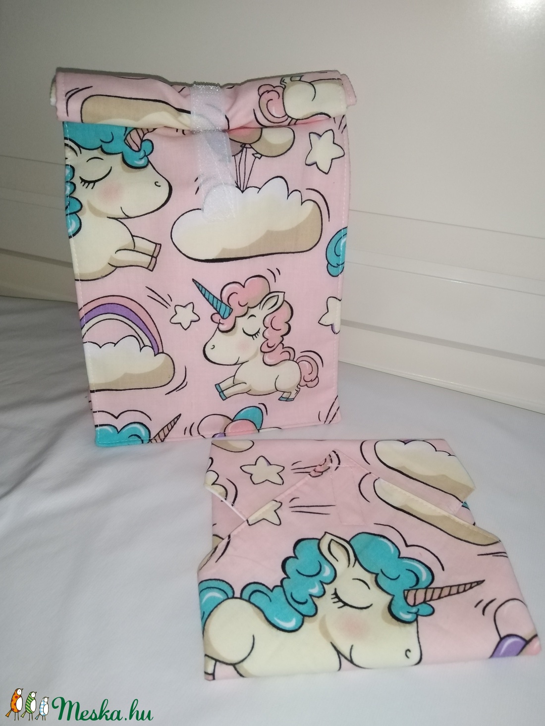 Unicornisos-rózsaszín-Uzsonnás szett - táska & tok - uzsonna- & ebéd tartó - ebéd tasak, doboz - Meska.hu Unicornisos-rózsaszín-Uzsonnás szett - táska & tok - uzsonna- & ebéd tartó - ebéd tasak, doboz - Meska.hu