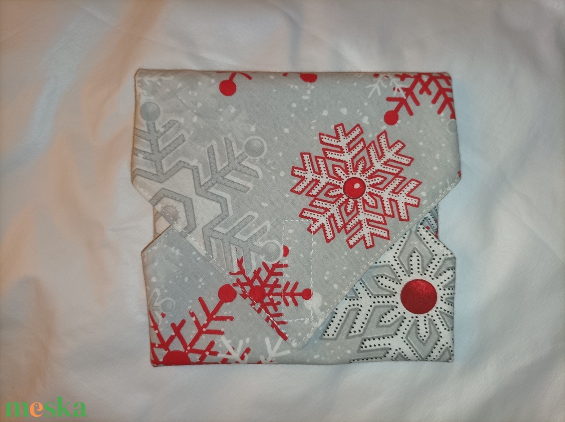 Hópelyhes-újraszalvéta - táska & tok - uzsonna- & ebéd tartó - szendvics csomagoló - Meska.hu