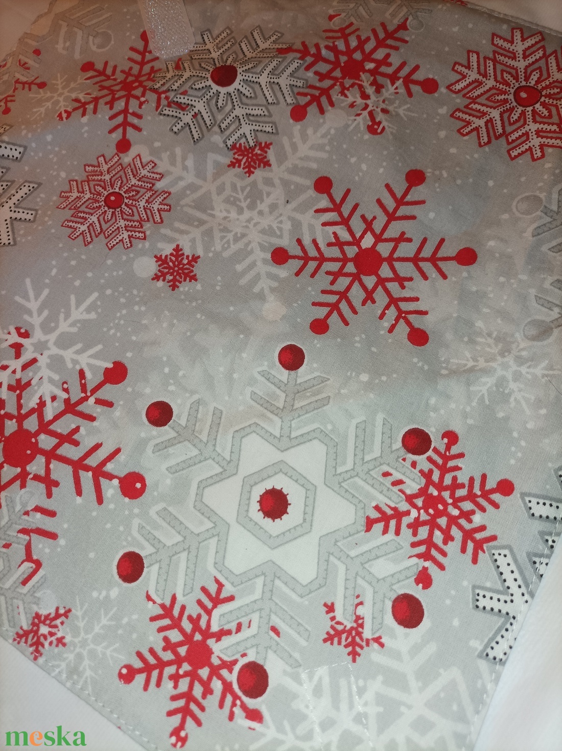 Hópelyhes-újraszalvéta - táska & tok - uzsonna- & ebéd tartó - szendvics csomagoló - Meska.hu