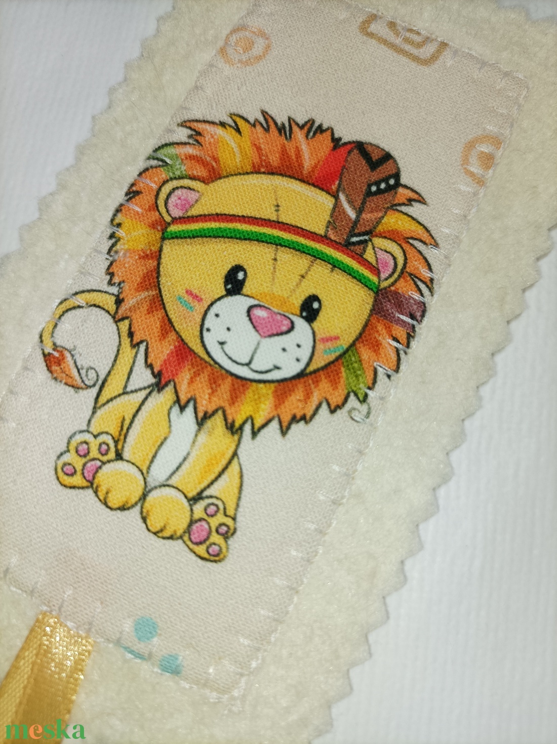 Indián tollas kis oroszlán könyvjelző  - könyv & zene - könyvjelző - Meska.hu