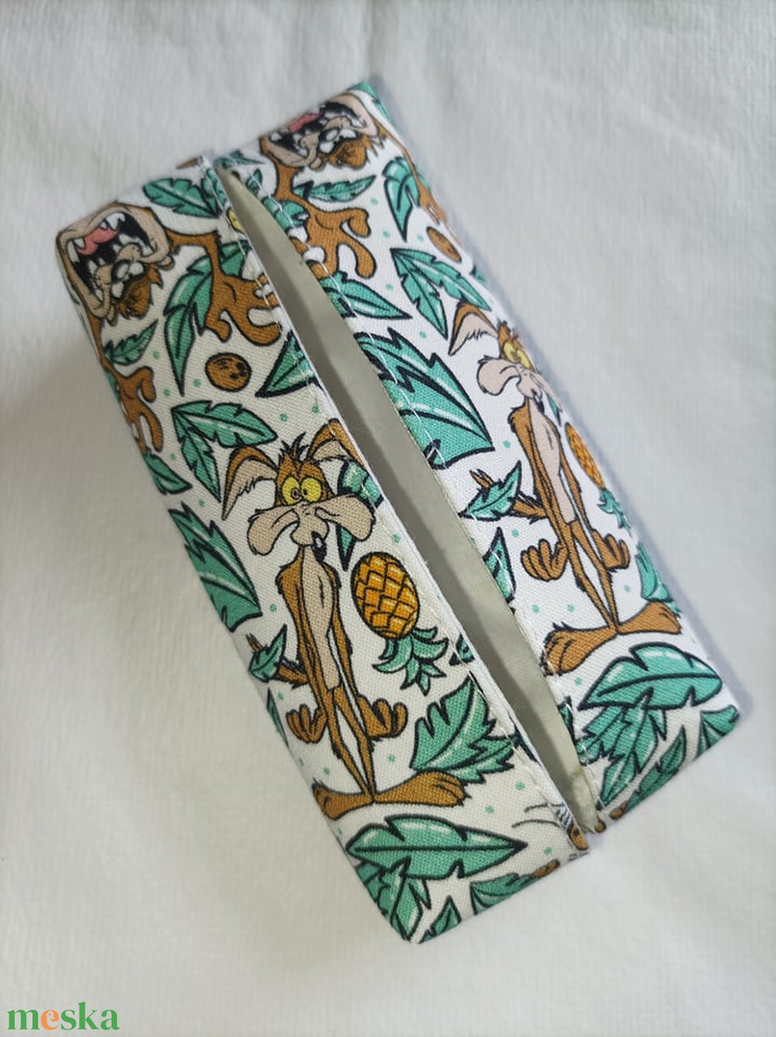 Tasmán ördögös-papírzsebkendő tartó - táska & tok - pénztárca & más tok - zsebkendőtartó tok - Meska.hu