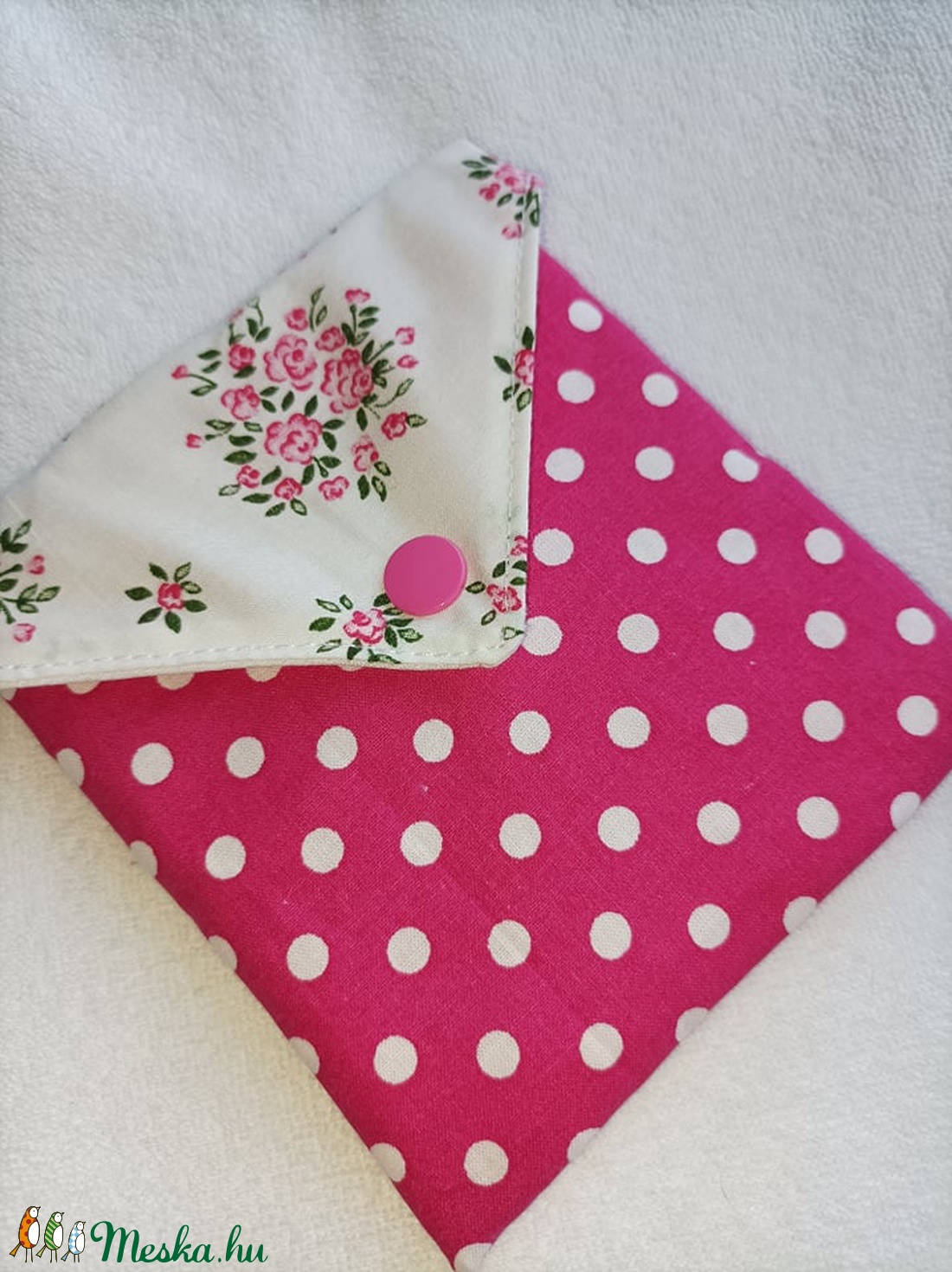 Rózsás-pink-arctisztító korong csomag 8db+neszesszer - szépségápolás - arcápolás - arctisztító korong - Meska.hu