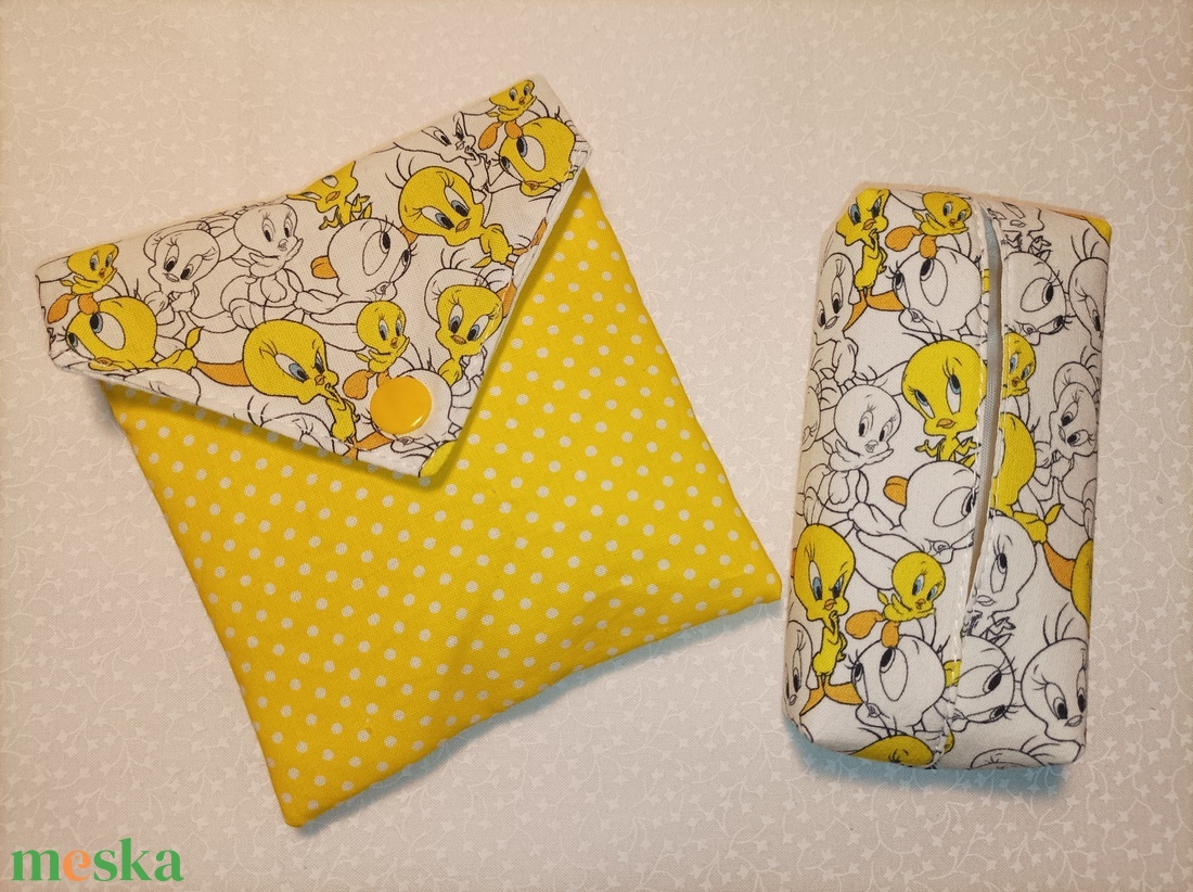 Csőrike mintás arctisztító korong csomag 8db-os+neszesszer - szépségápolás - arcápolás - arctisztító korong - Meska.hu