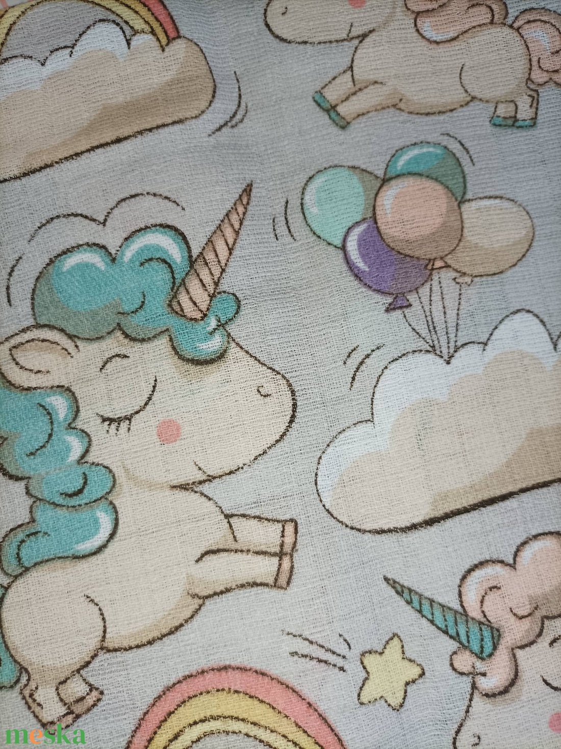 Unicornisos szürke-Textilpelus XXL méretben-babatakaró-büfcsikendő-pelenkázóalátét-ölelőkendő - szépségápolás - pelenka & babaápolás - pelenka - Meska.hu