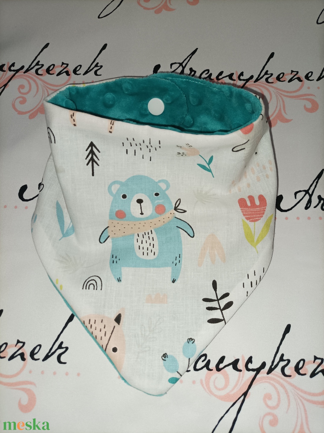 Maci-nyuszi-róka -rongyi-cimkekendő-babakockával szettben - játék & sport - 3 éves kor alattiaknak - alvóka & rongyi - Meska.hu